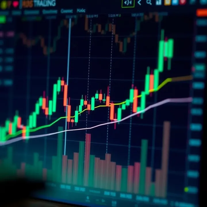 Illustration of a financial chart with upward and downward trend lines indicating trading strategies