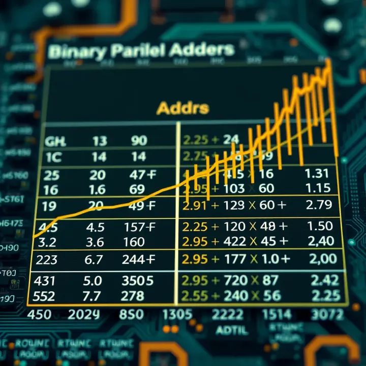 Performance Comparison of Binary Parallel Adders and Alternative Adder Designs Comparison chart highlighting performance differences between binary parallel adders and other adder types in digital circuits