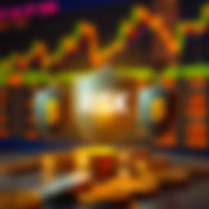 Smart Risk Management in Binary Options Trading Illustration of risk management techniques with protective shields and financial symbols