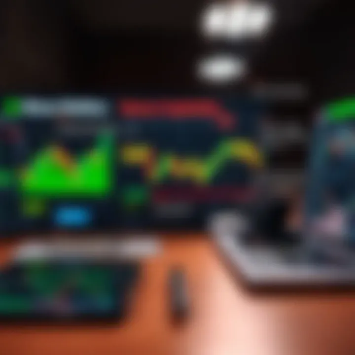 Visualization of key factors influencing binary option quotes including market trends and data sources