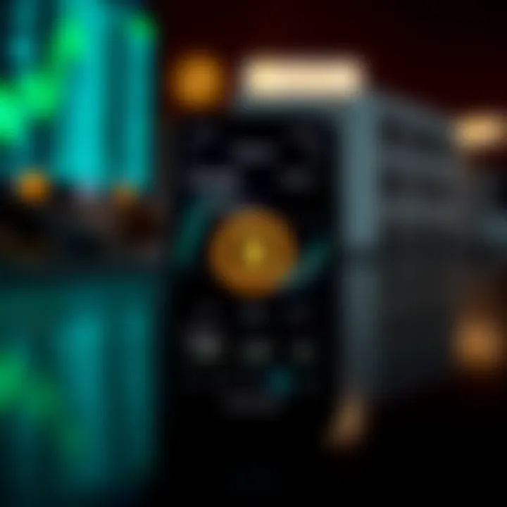 Mobile device displaying secure crypto trading platform interface