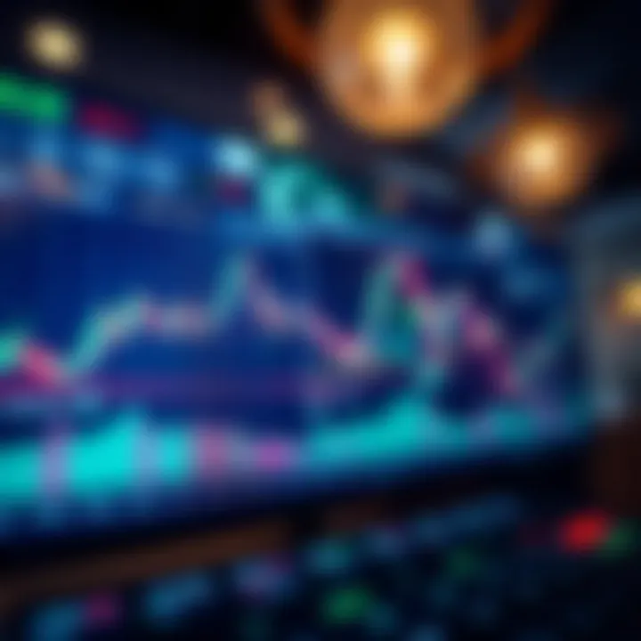 A digital interface showing cryptocurrency trading charts and Pakistan flag in the background