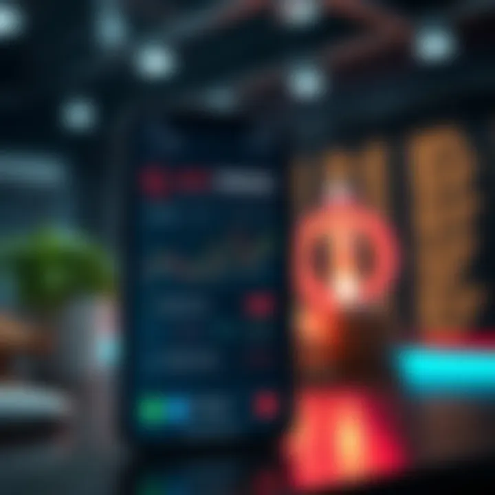 Interface showcasing essential features of a top-rated trading application designed for users in Pakistan