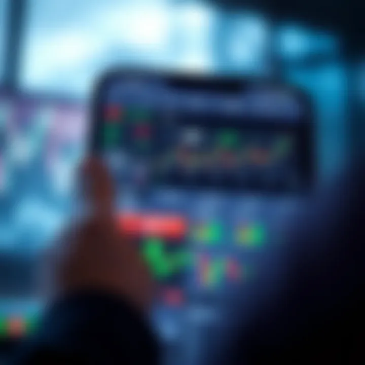 User-friendly interface of a global trading app showing market charts and portfolio overview