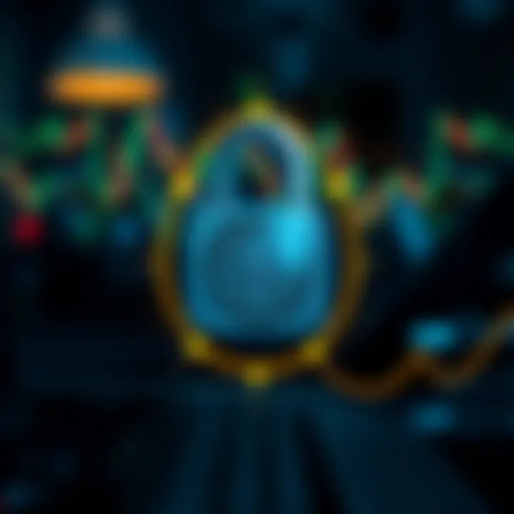 Secure digital lock symbolizing strong security measures for cryptocurrency trading platforms