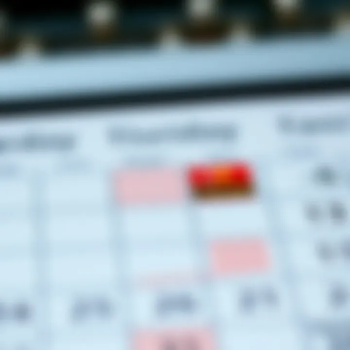 Highlighted economic indicators on a calendar with emphasis on timing and market impact for Pakistani investors