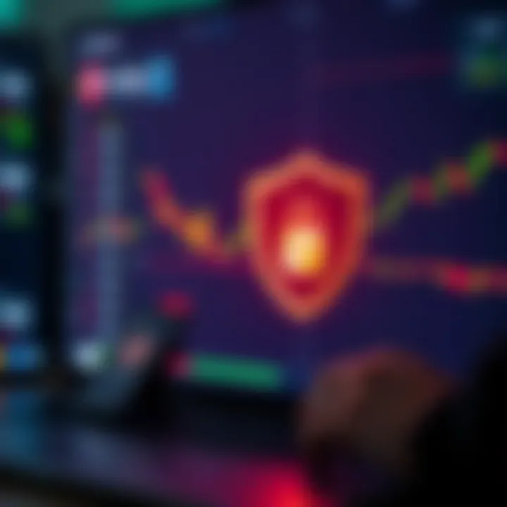 Secure online transaction with forex trading symbols and regulatory shield