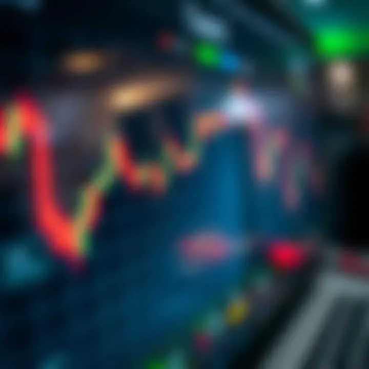 Chart displaying currency exchange rates on a digital trading platform