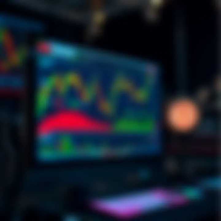 Computer screen displaying forex trading platform with charts and risk management tools
