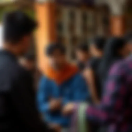 Illustration of inclusive social gathering with diverse gender expressions in a community setting