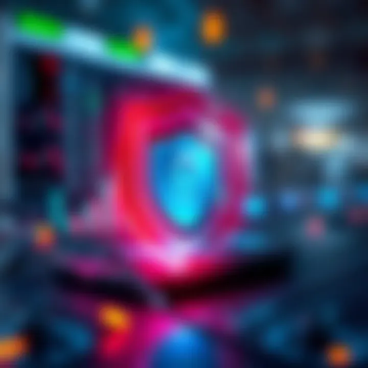 Conceptual illustration of cybersecurity shield protecting a mobile forex trading platform