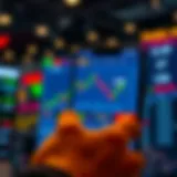 User interface of a popular trading app showing stock charts and investment options