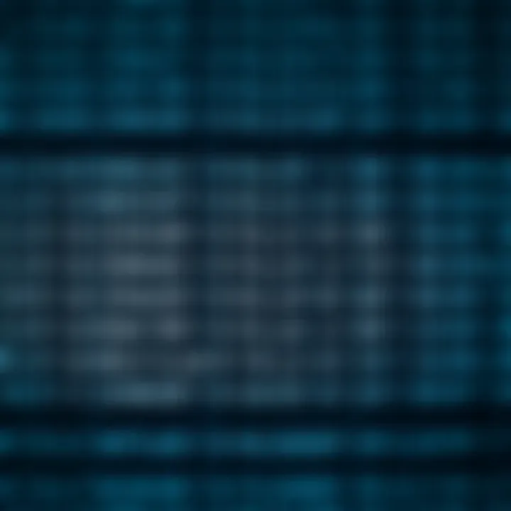Binary Representation of ASCII Characters Binary numbers representing ASCII characters with lines connecting each character to its binary equivalent