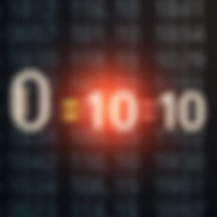 Visual representation of the addition of two binary numbers showing carry over