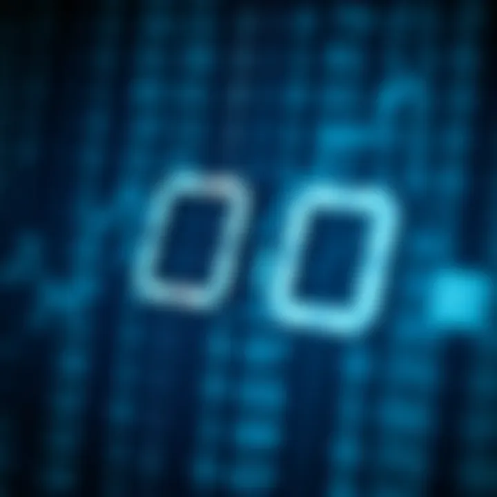 Visual representation of adding two binary digits including carry over concept