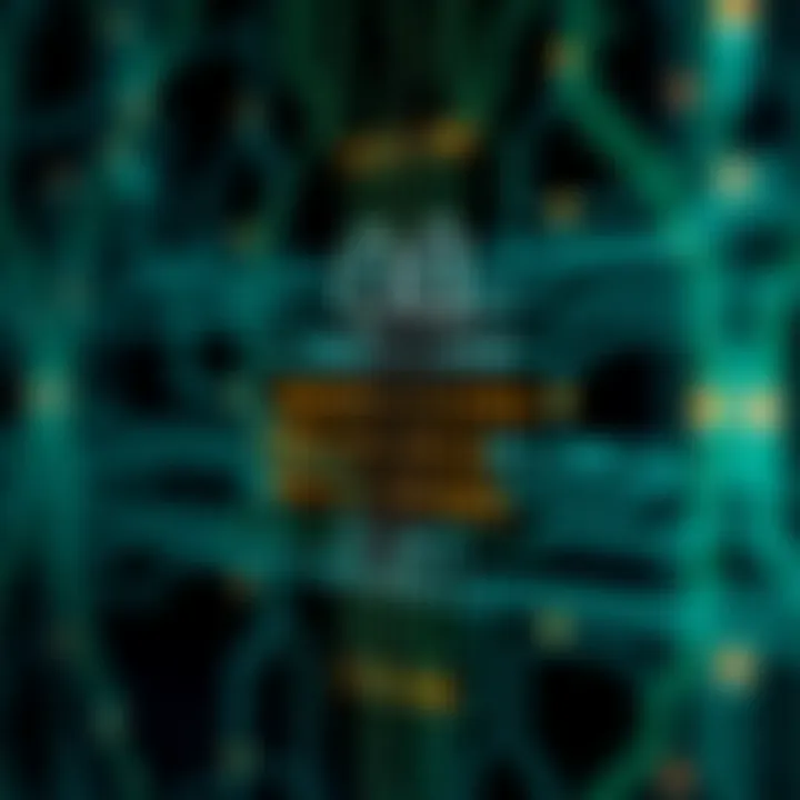 Visual representation of binary digits forming a digital circuit pattern on a dark background