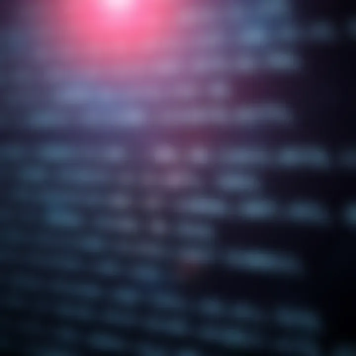 Visual representation of binary digits translating into readable text