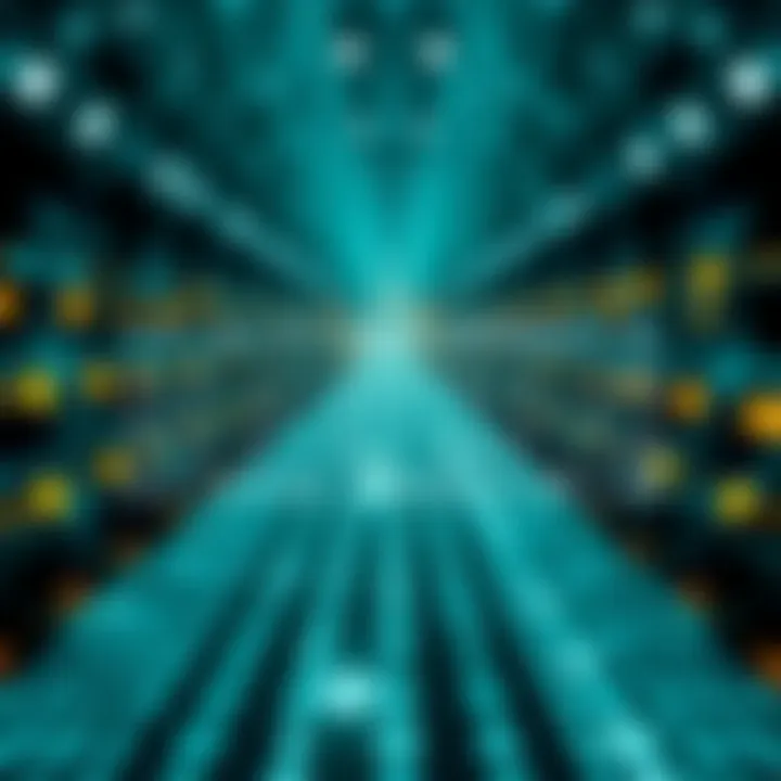 Diagram illustrating the binary code structure with ones and zeros representing digital data
