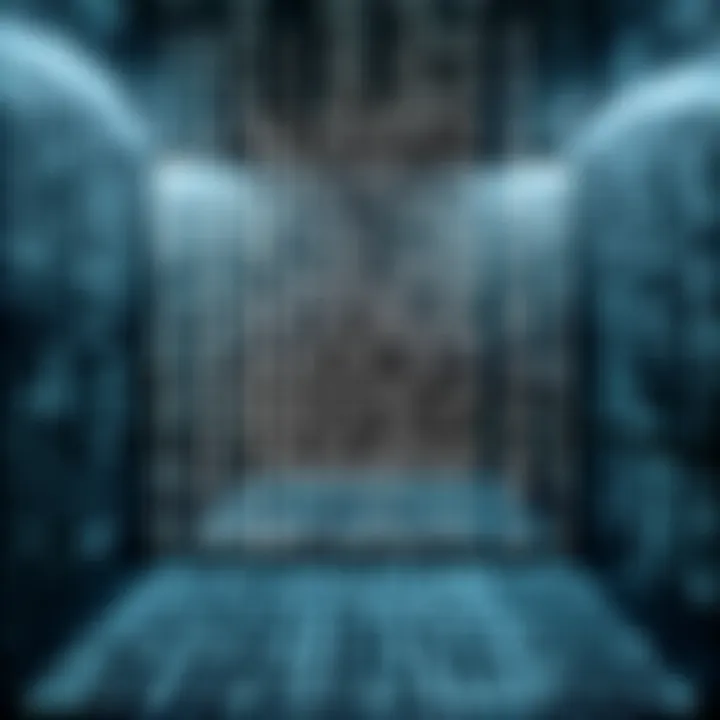 Visual representation of a binary image showing black and white pixel grid