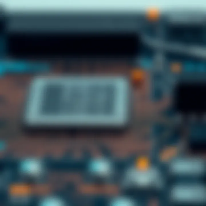 Types of Binary Converters in Electronics Visualization of digital circuits illustrating different types of binary converters in electronic devices