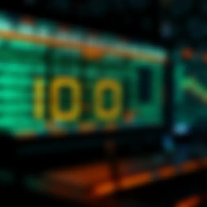 Visualization of computing hardware interpreting binary code signals