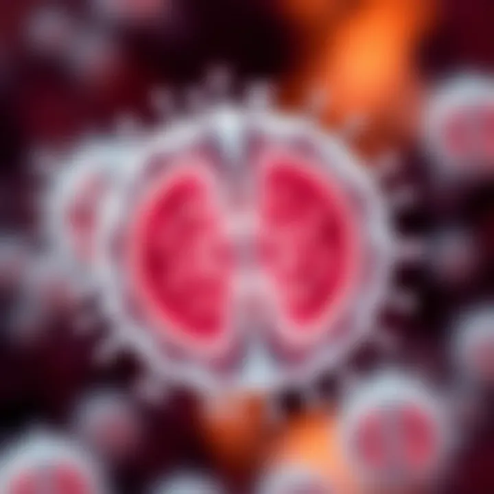 Illustration showing division of a single bacterium into two identical cells through binary fission