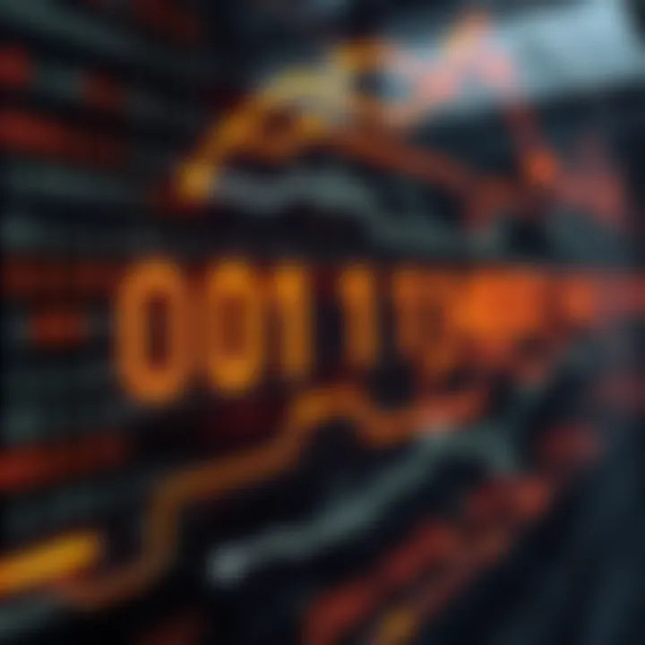 Visualization of data flow in computing through combinations of binary digits