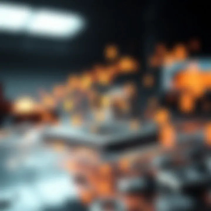 Binary Digits Driving Digital Data in Computing Conceptual graphic showing a computer chip with binary digits flowing around it symbolizing digital data processing