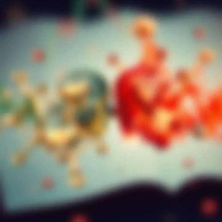 Abstract representation showing the interaction of dual concepts influencing cultural and literary interpretation