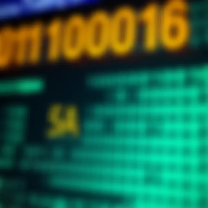 Visual chart showing conversion of hexadecimal digits into binary code with emphasis on 5A value