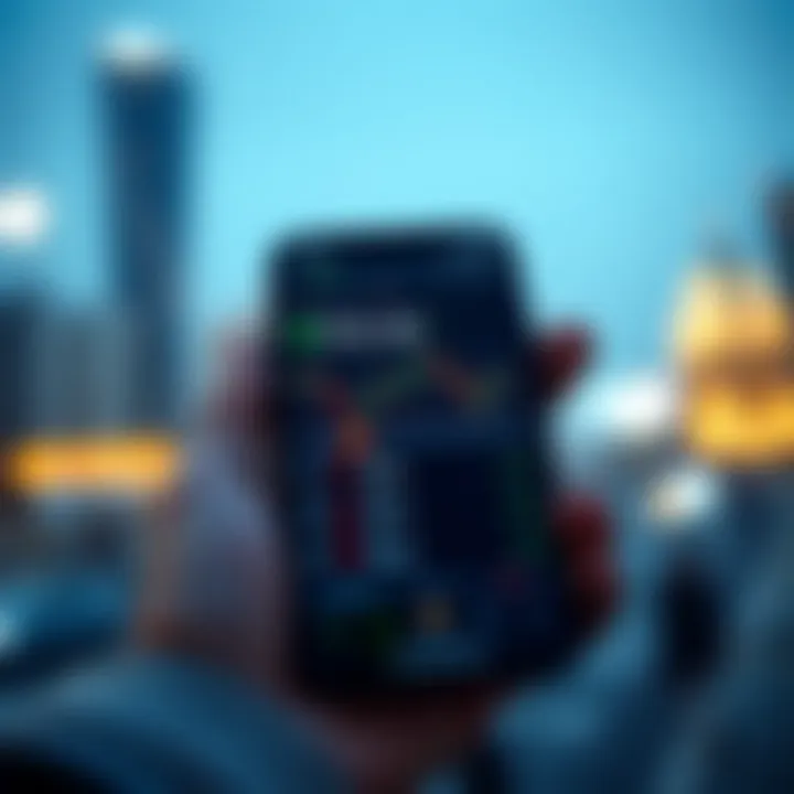 Safe Usage of Zero Investment Trading Applications in Pakistan Mobile device displaying a secure trading application interface with financial charts
