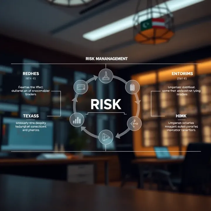 Diagram depicting risk management techniques and trading platforms tailored for forex traders in Pakistan