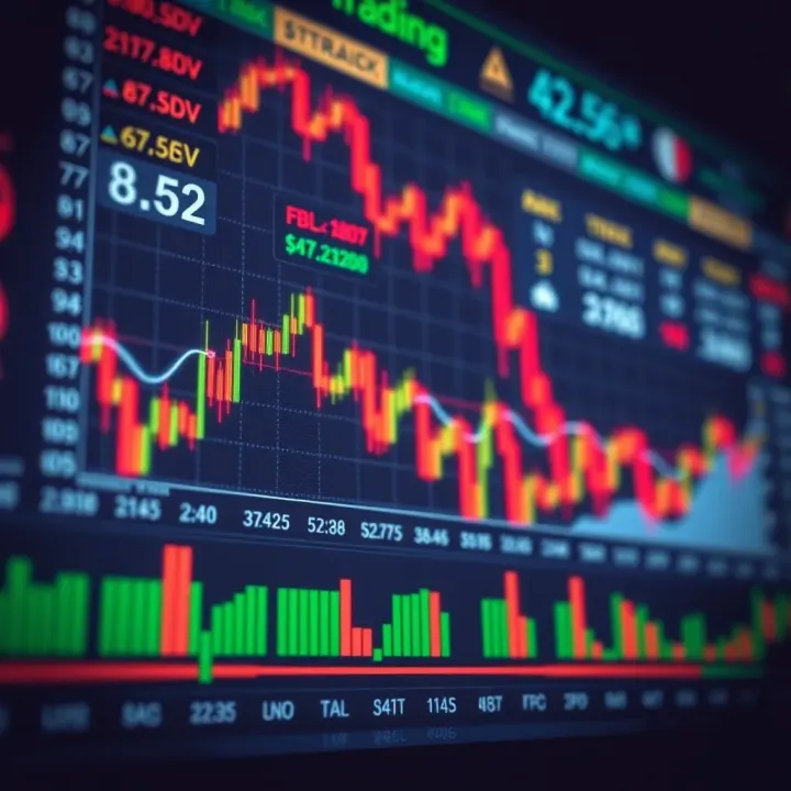 Illustration showing key forex trading concepts such as currency pairs, charts, and market trends