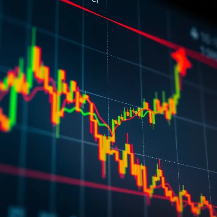 Graph showing upward trends and financial data representing forex trading performance