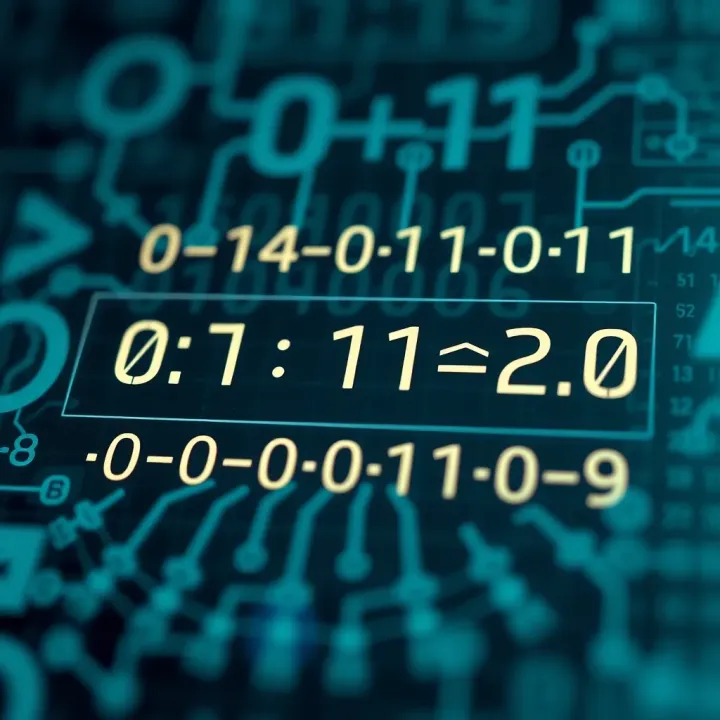 Diagram illustrating binary addition using digital logic symbols