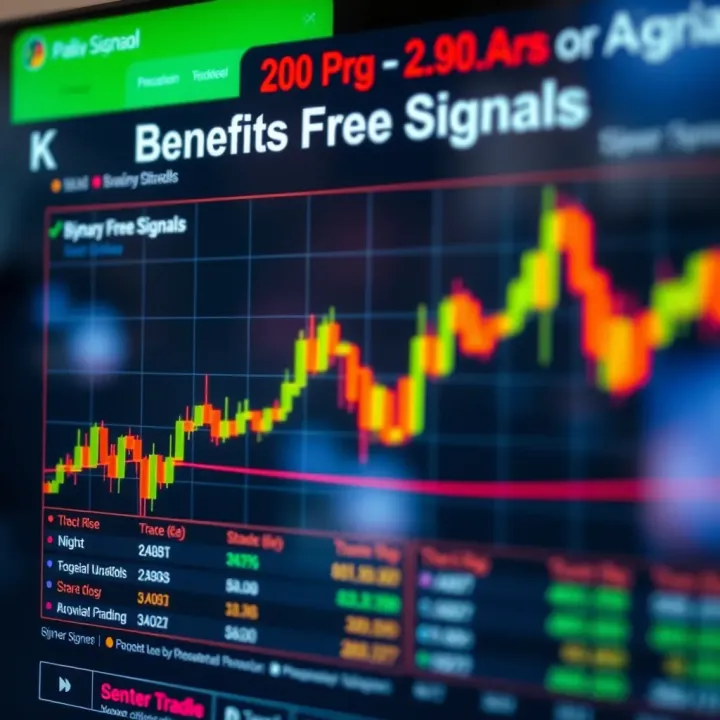 Chart illustrating benefits and risks of using binary free signals in trading with Pakistan market context