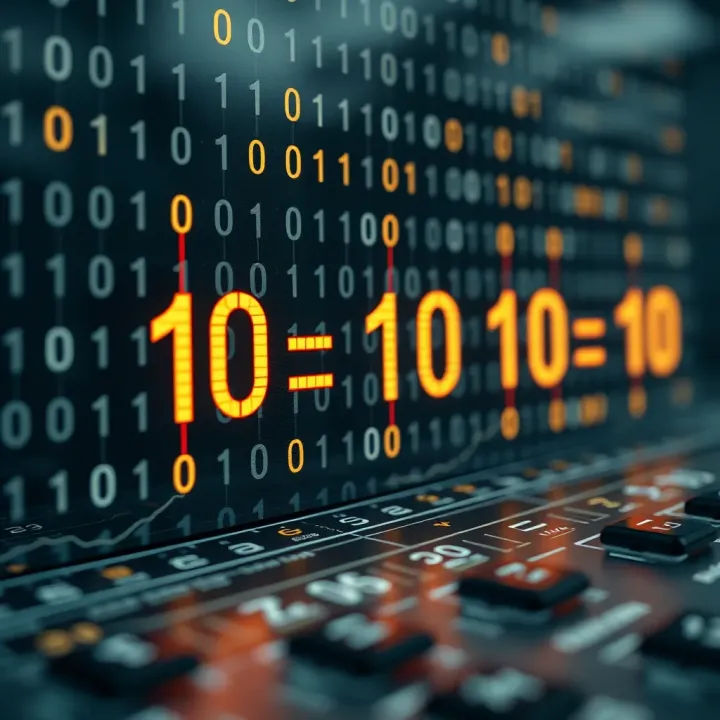 Binary Subtraction Illustration with Borrowing Technique Visual representation of binary subtraction showing borrowing between bits