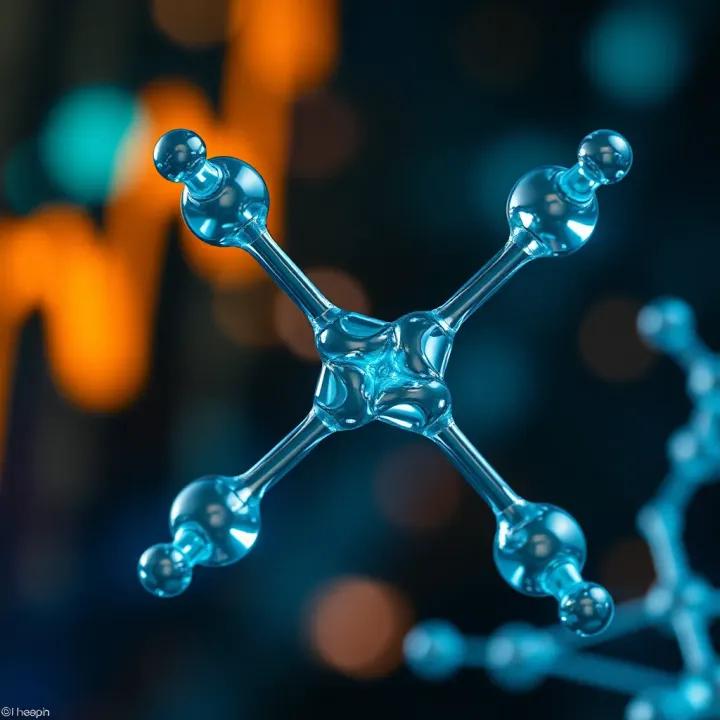 Molecular structure illustration of hydrogen chloride showing atomic connections