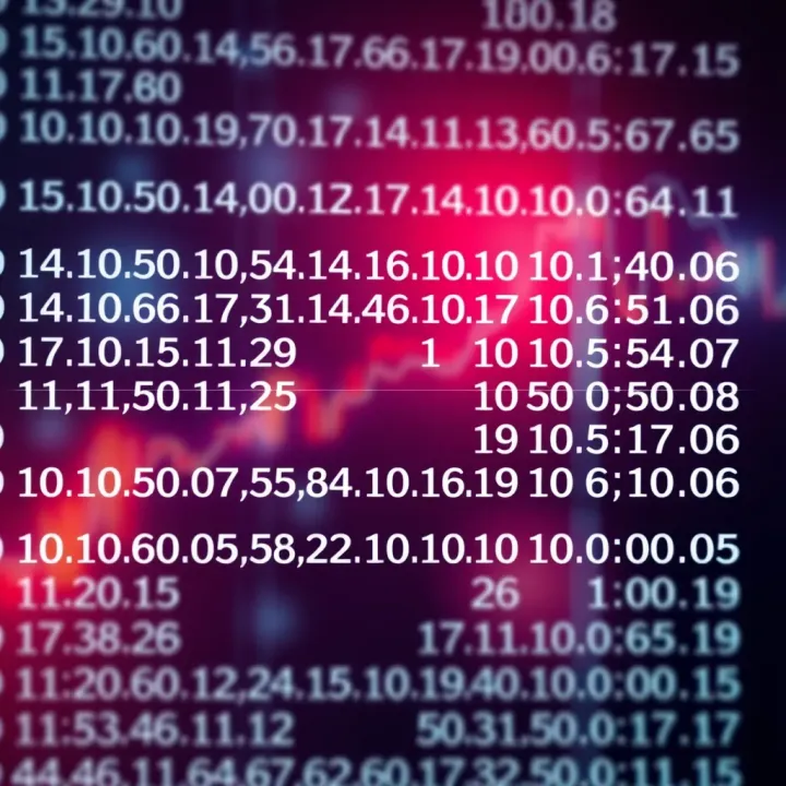 Diagram showing decimal numbers converted into binary code with corresponding values