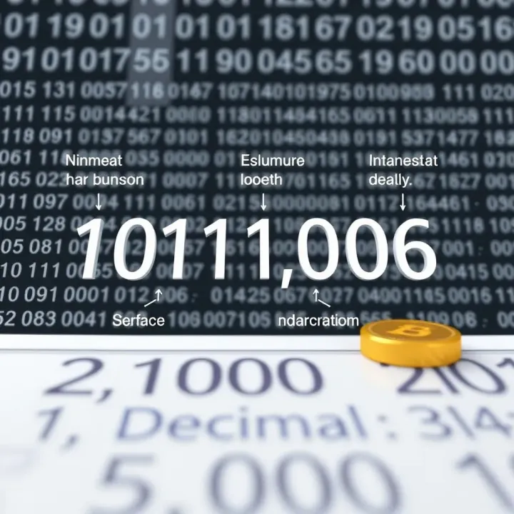Illustrated Example of Binary to Decimal Conversion Example illustration demonstrating conversion of a binary number into its decimal equivalent with explanatory labels