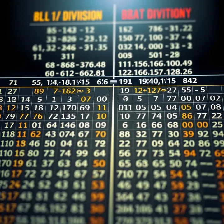 Chart comparing binary division with decimal division highlighting the key differences in calculation methods
