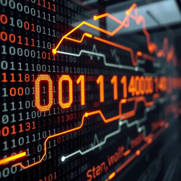 Visualization of data flow in computing through combinations of binary digits