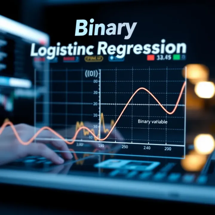 Diagram illustrating the logistic regression curve showing probability of binary outcome based on predictor variable