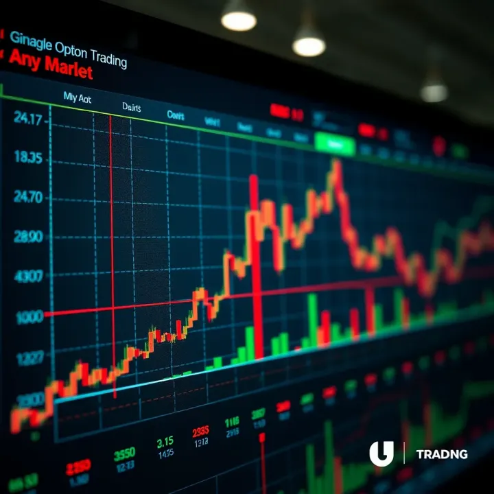 Graph showing binary option trading trends and market analysis