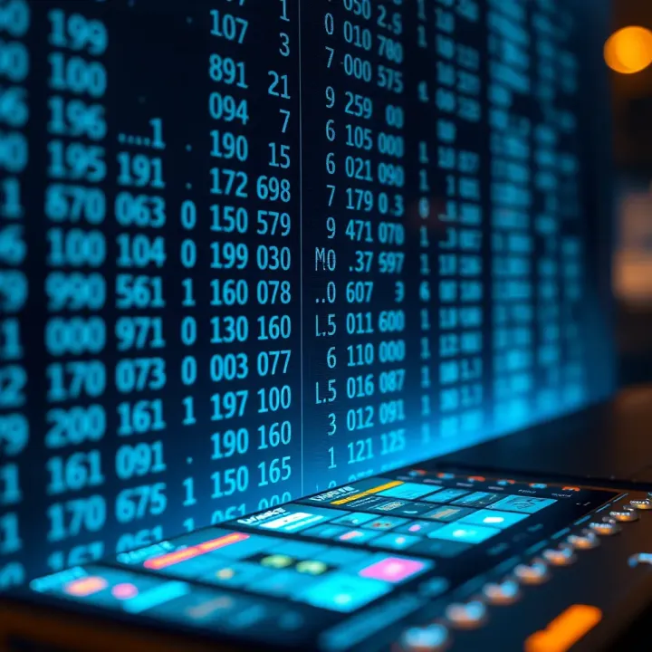 Graphic showing binary code applications in mobile technology and online platforms in Pakistan
