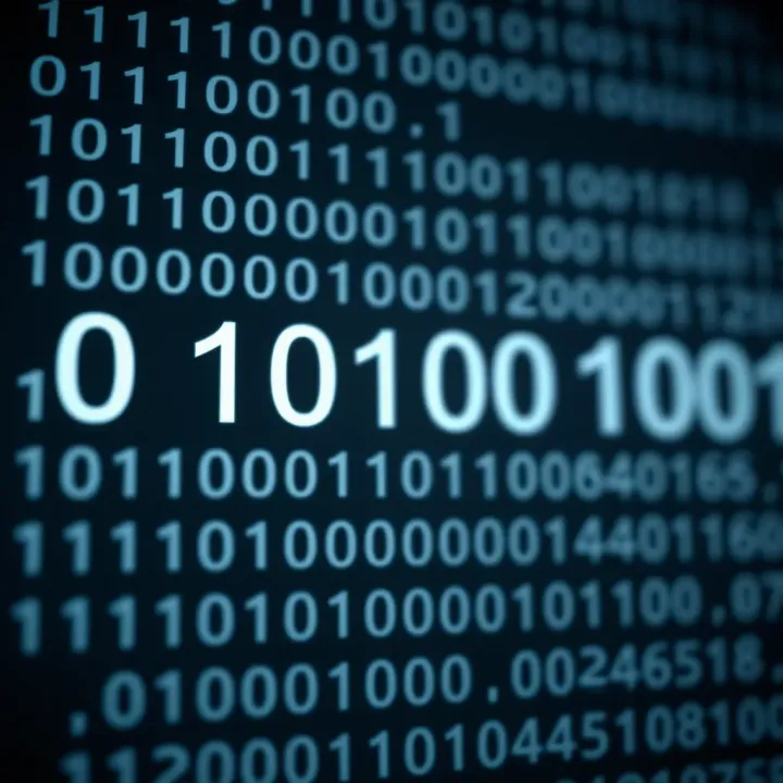 Diagram showing binary digits converting into Gray code representation