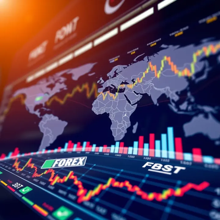 Illustration of the global forex market highlighting Pakistan's role and key trading currencies