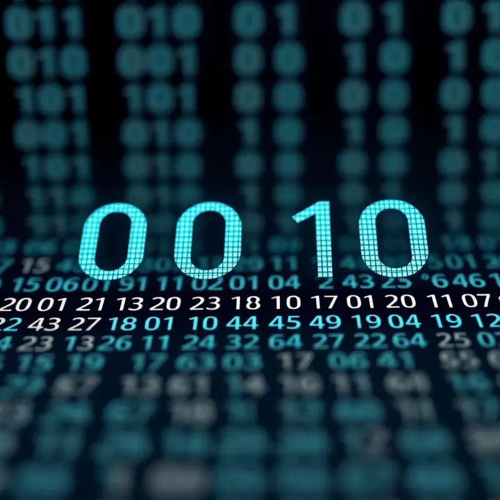 Illustration showing two's complement method for binary subtraction with signed binary numbers