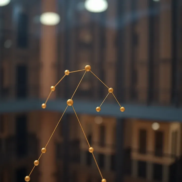 Diagram illustrating a threaded binary tree with pointers connecting nodes in in-order sequence