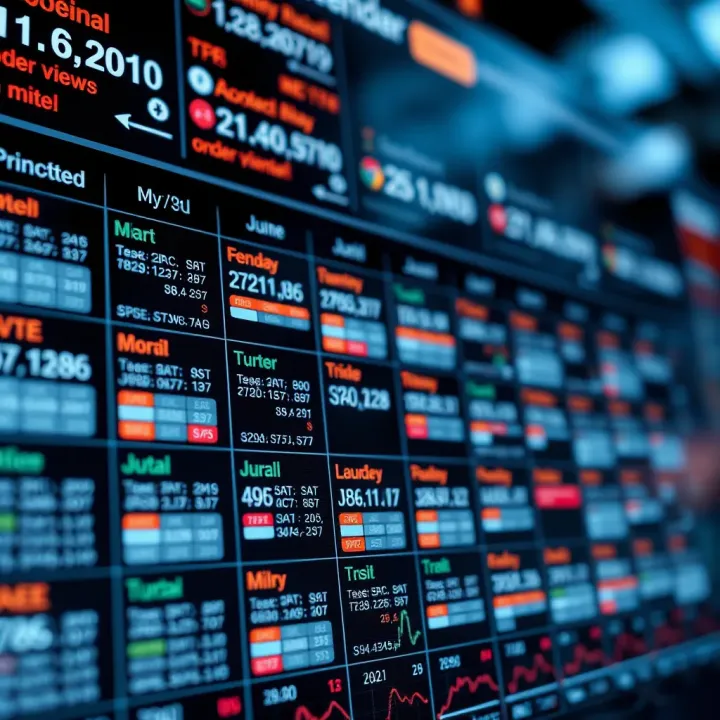 Financial calendar displaying global economic events and data releases relevant to investment decisions
